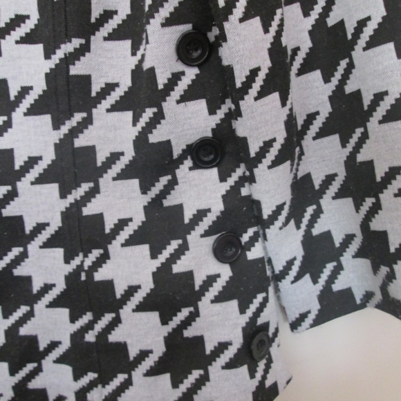 retro jackie o houndstooth shirt size small 6 - Picture 2 of 4